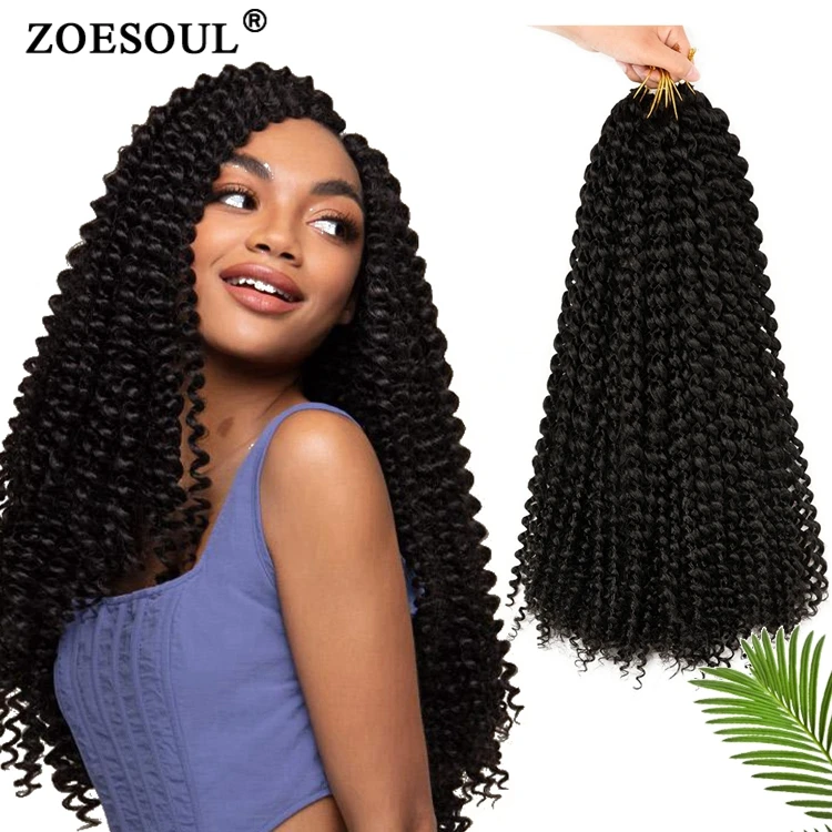 

Zoesoul Synthetic Water Wave Crochet Braiding Hair In Bulk Extensions Private Label Hair Braids, 17 colors, please check the picture