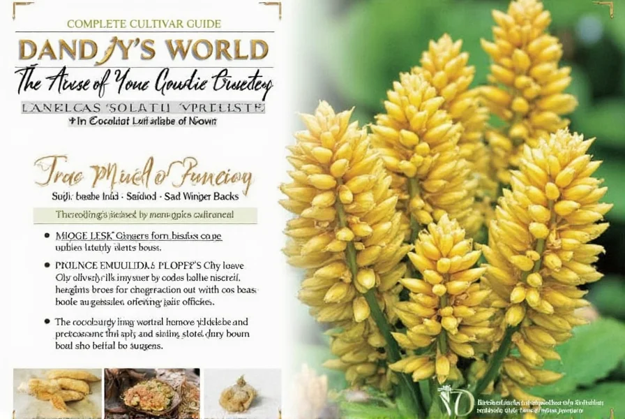 Comparison of Dandy's World Ginger rhizomes next to standard ginger varieties showing size and color differences