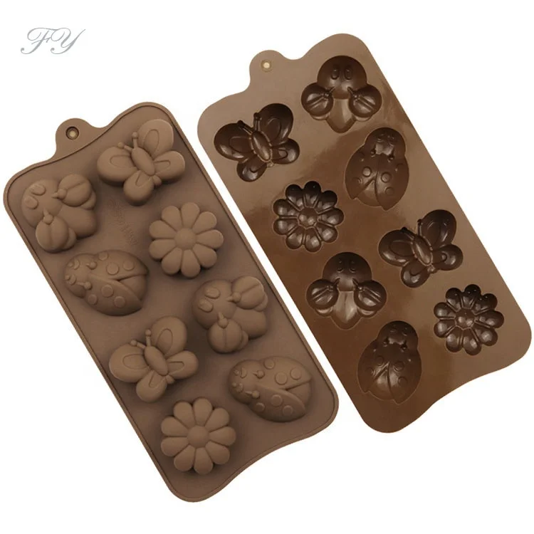 

Factory Outlet 8 even Insect Butterfly Silicone Chocolate Mould Gypsum Aroma Mould Food Grade Silicone Pastry Mould