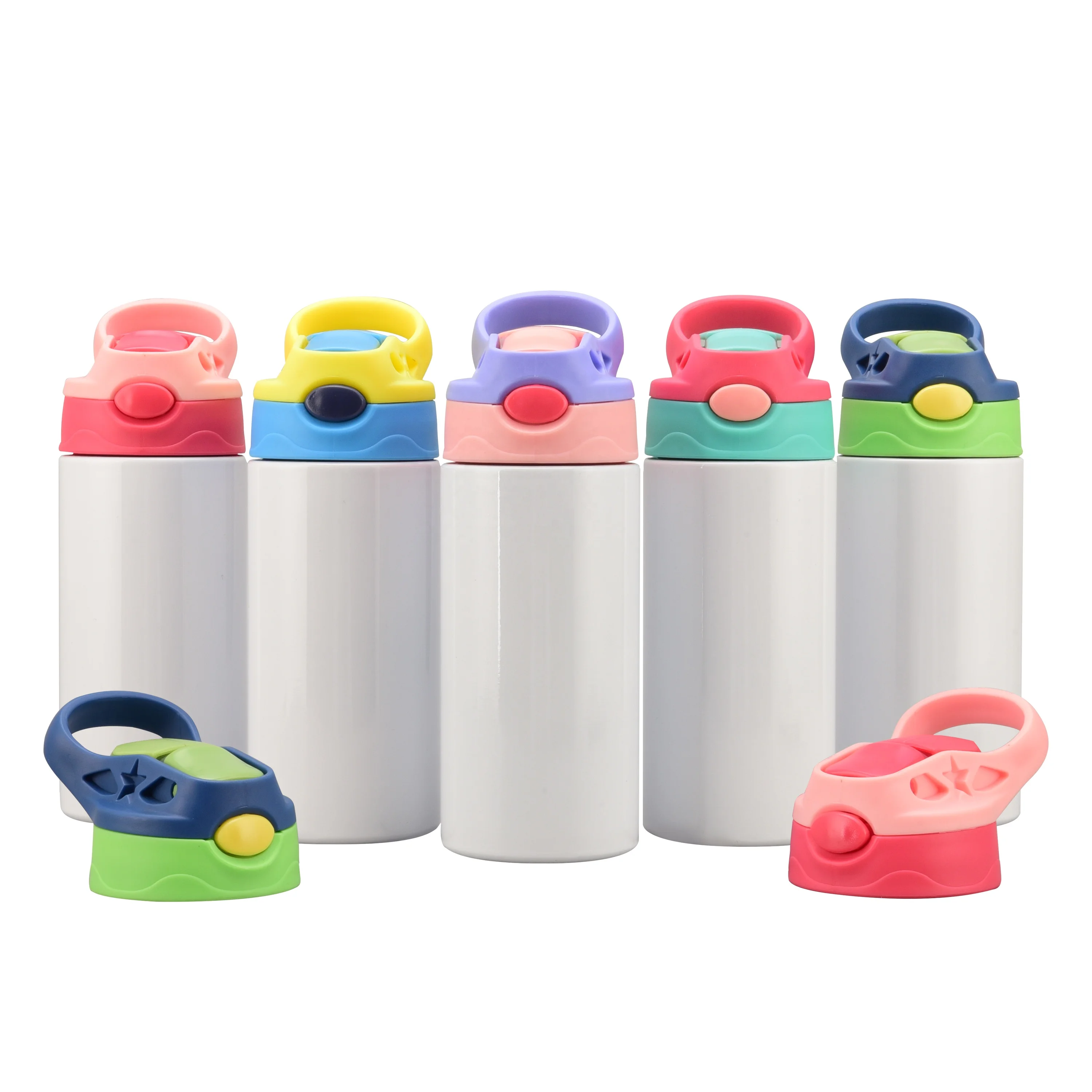 

Stainless Steel DIY Sublimation Blanks Vacuum insulated Kid Bottle Tumbler with Spout Straw Lid