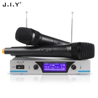 

J.I.Y V3 handheld microphone two channels VHF wireless microphone