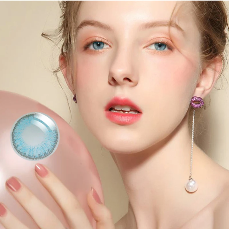 

12 colors super natural contact lens cheap colored contact lenses 14.2 mm lentes de contacto