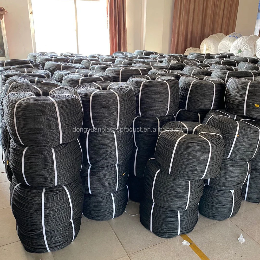 8mm Black Fishing Float Use Pp Danline Rope/ Fishing Net Packaging Rope