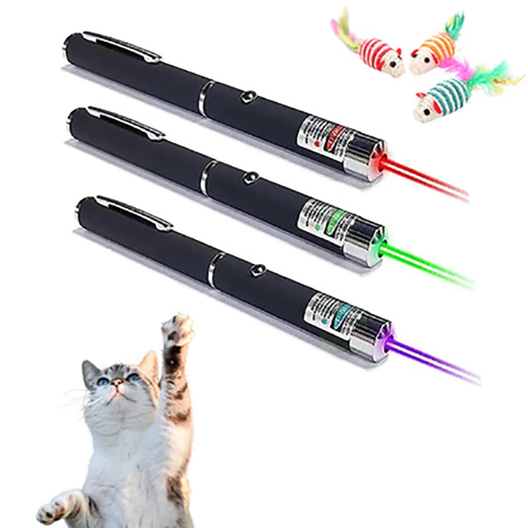 

Hot Purple Green Red Laser Cat Toy Interactive Cat Laser Pointer Toy for Cats, Picture showed