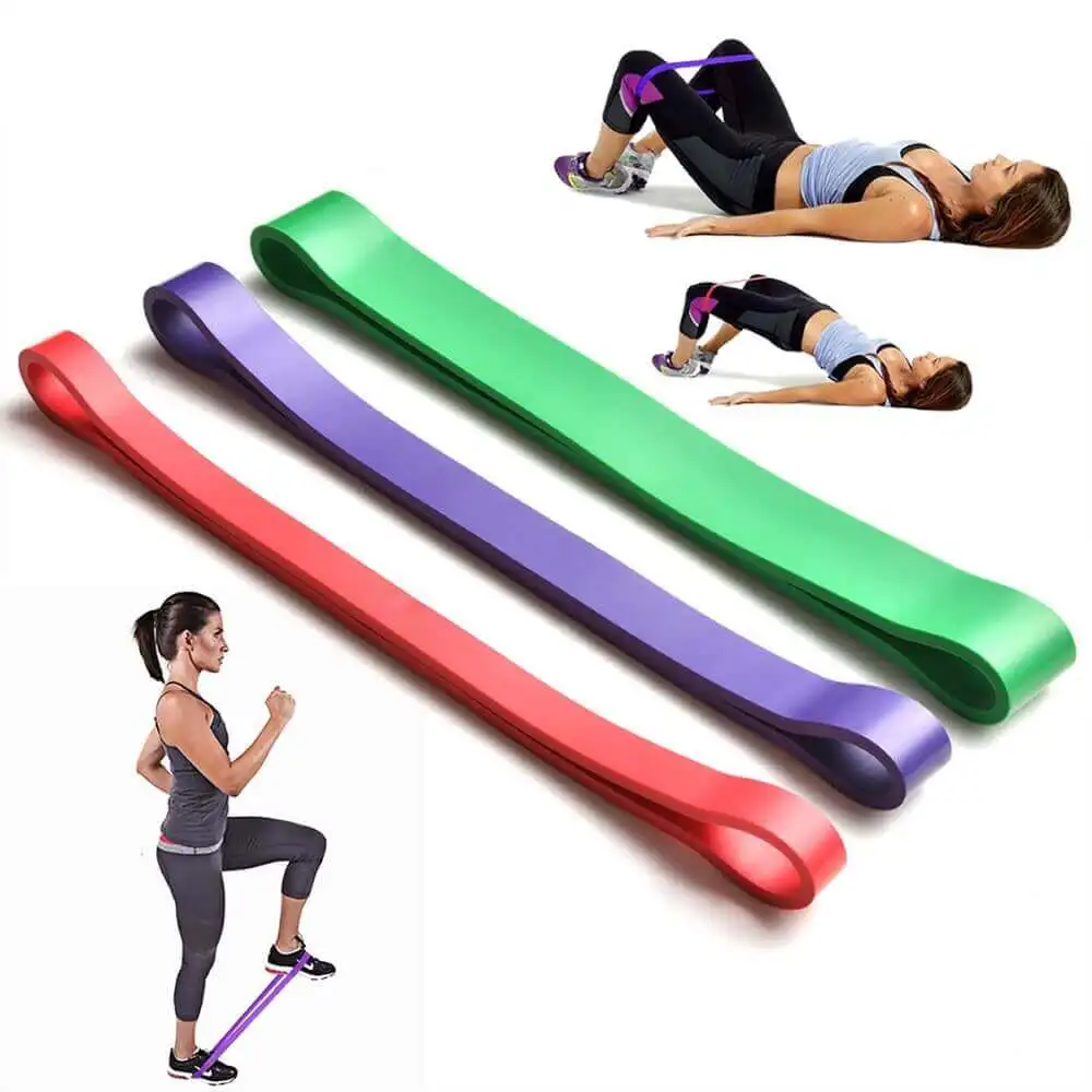 

2021 hot selling fitness custom training resistance loop exercise non slip latex band, Customized color
