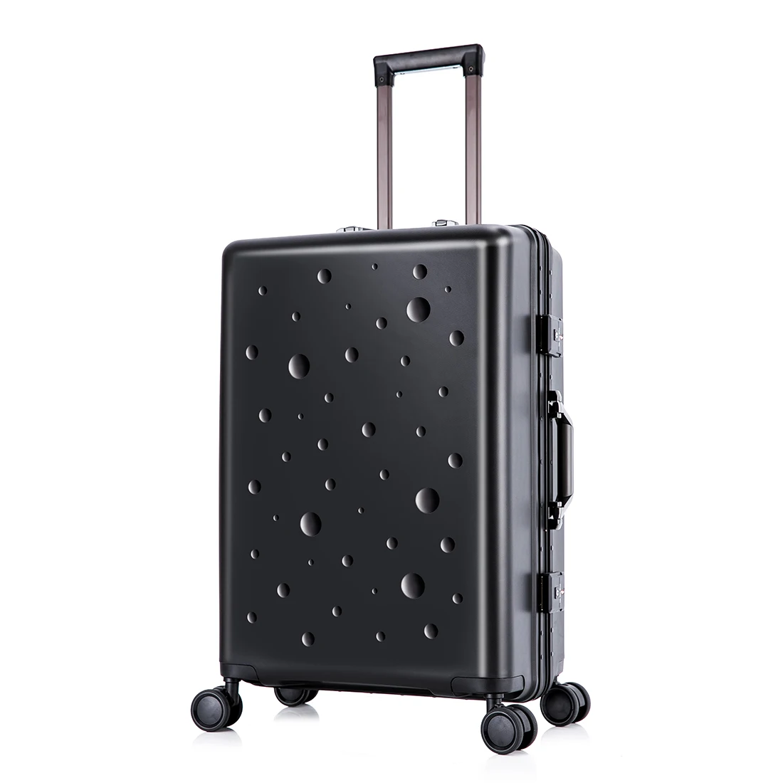 

New Style High Quality Customized Candy Colorful PP suitcase Lightweight Waterproof Aluminum frame PP luggage custom logo
