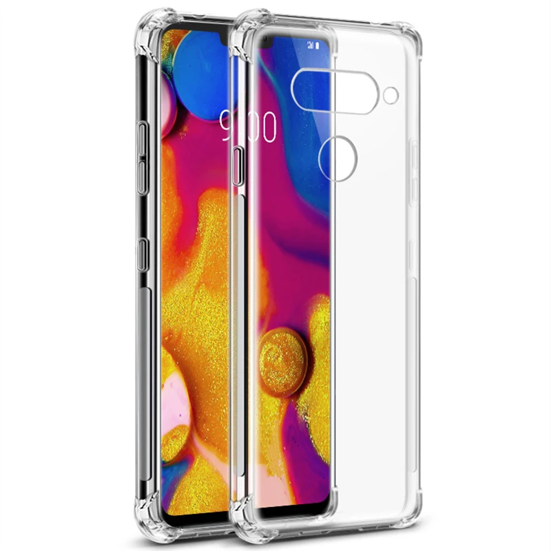 

Clear Soft Shockproof Cover Case For LG Q51 K61 Stylo 6 V60 ThinQ 5G, Transparent