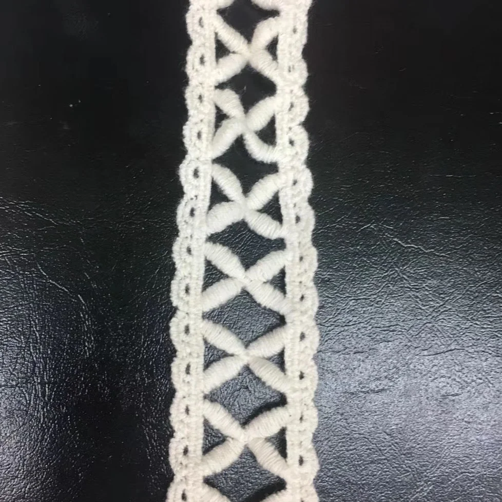 

High quality soft chemical water soluble lace trim embroidery, Accept customized color