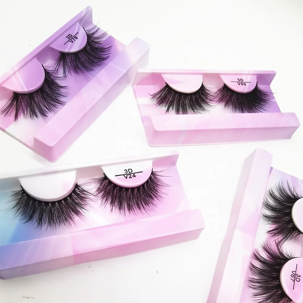 

Vegen Cruelty Free 3d eye lashes Faux mink lashes Color Tray Packing individual Eyelashes