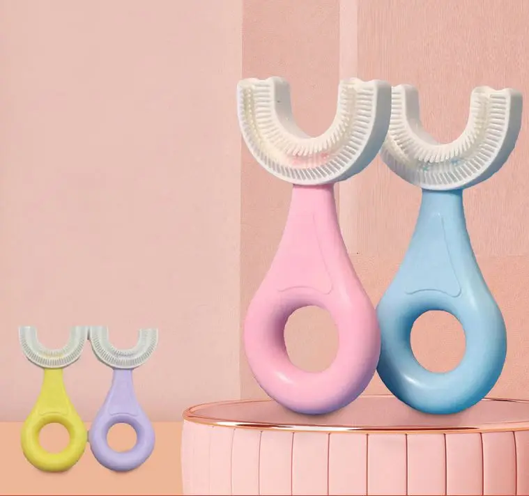 

1 Pcs Silicone Toothbrush 360 Degree U-shaped Kids Brush Teeth