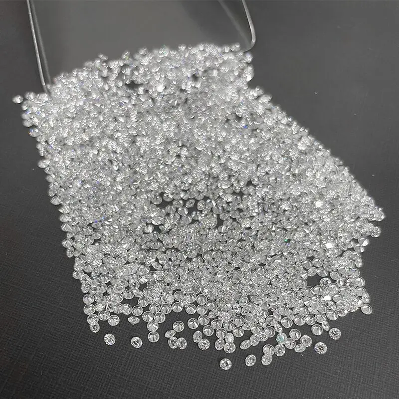 Melee Size 1.3mm-3mm White Excellent DEF VVS-VS Round Cut Uncertified Loose Diamonds  for Wholesale Price