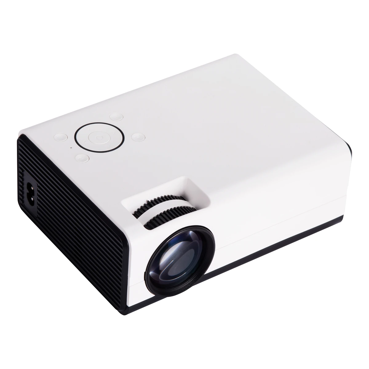 

Mini size lcd projector display led for business trip, White