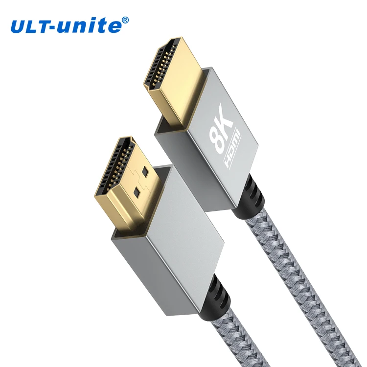 

ULT-unite 1.5m 2m HDMI CABLE 48Gbps HDR 8K 60HZ 4K 120HZ 8K 10K 120HZ HDMI 2.1 ultra thin 8K Hdmi Cable
