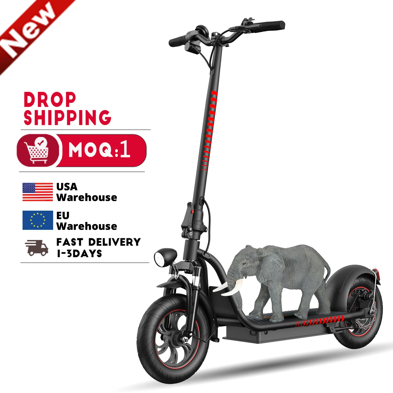 

Freego Supplier 500W Adult Powerful Fast E Scooter Factory EU Warehouse Electric Scooters for Adult