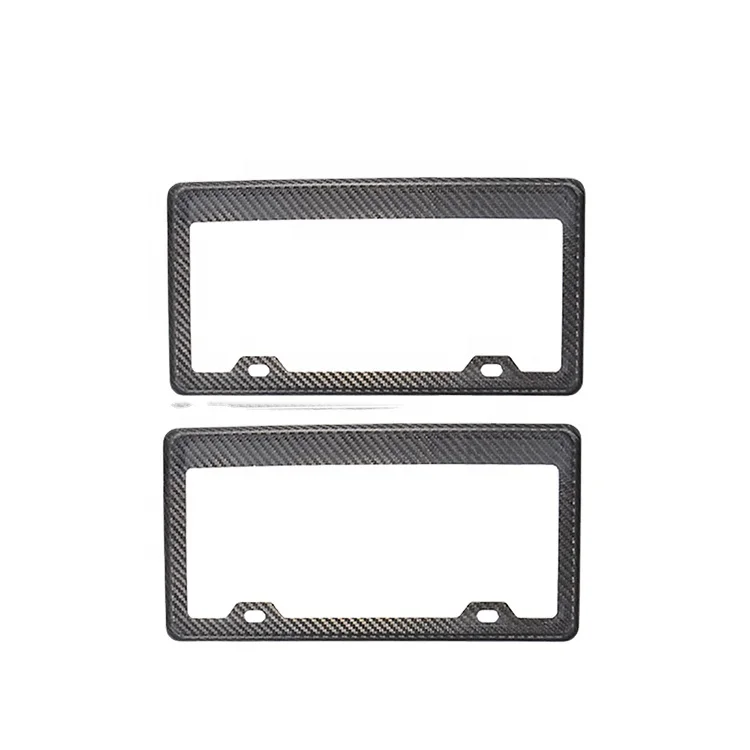 

Real Dry Carbon Fiber License Plate Frame Cover Front & Rear US Size Car Exterior Accessories