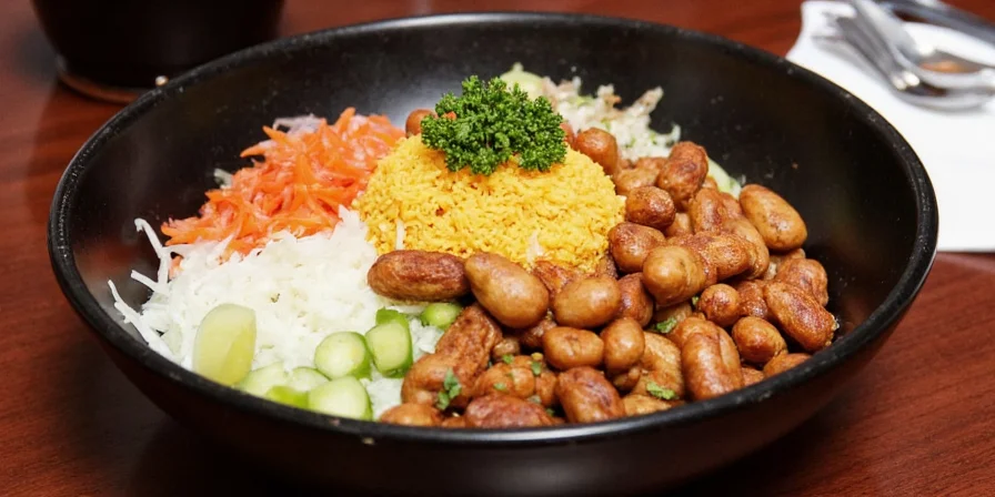 Bibimbap with Sparkling Water