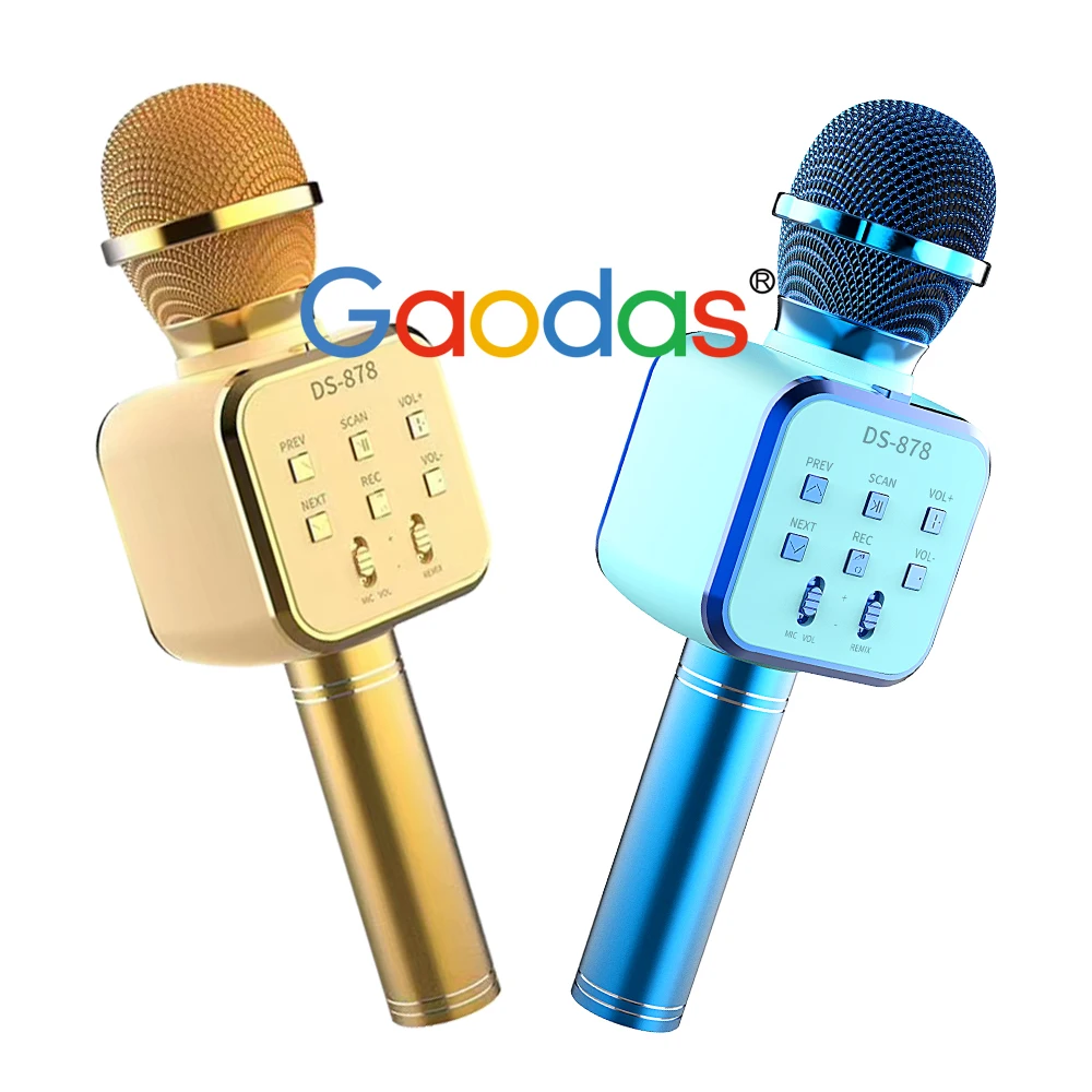 

DS878 mic direct deal customized household kids wireless condenser karaoke microphone USB studio microfono karaoke