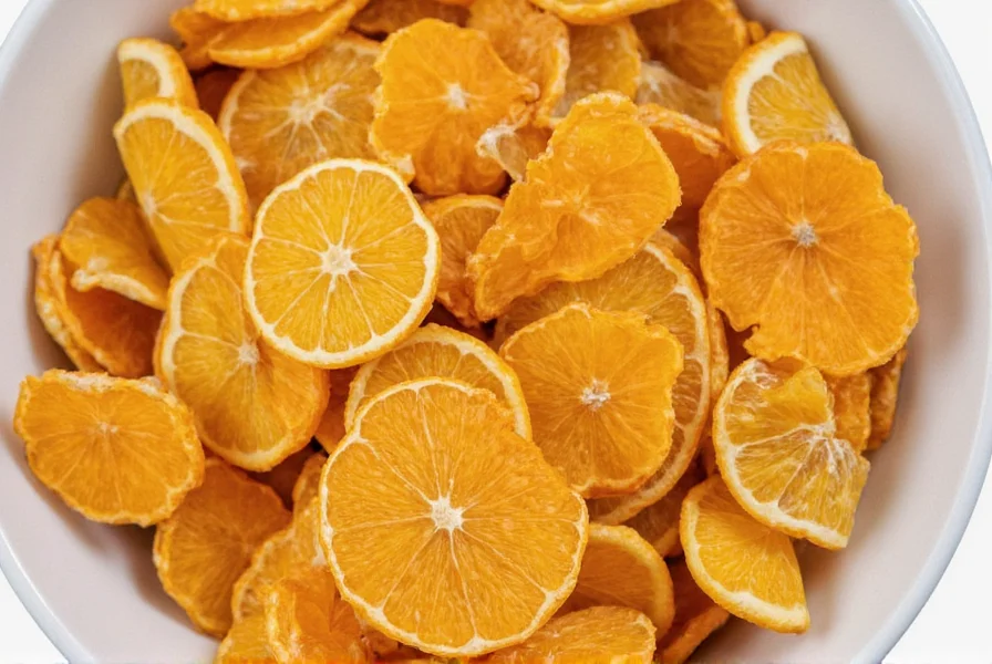 Collection of dried mandarin peels on a rustic kitchen counter