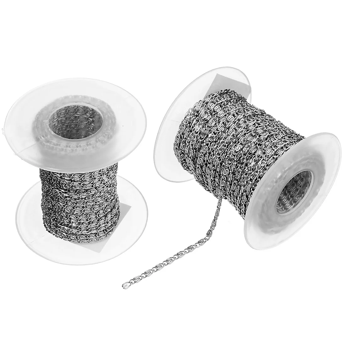 

10 Yards/Roll Curb Chain Stainless steel jewelry chains roll for jewelry making, Silver and gold