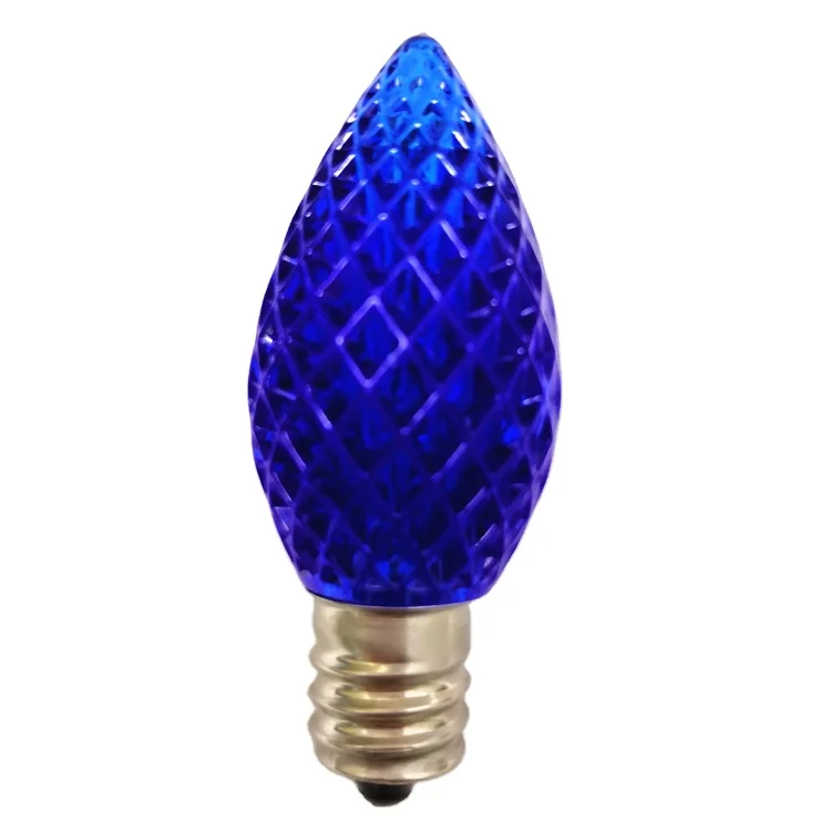 Top Viewing C7 LED Filament globe Bulbs Blue Christmas Lights for Holiday Outline Lighting Display Decorating