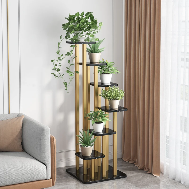 

Factory Wholesale Iron Flower Racks Decorative Home Living Room Multi-layer Plant Display Flower Rack/