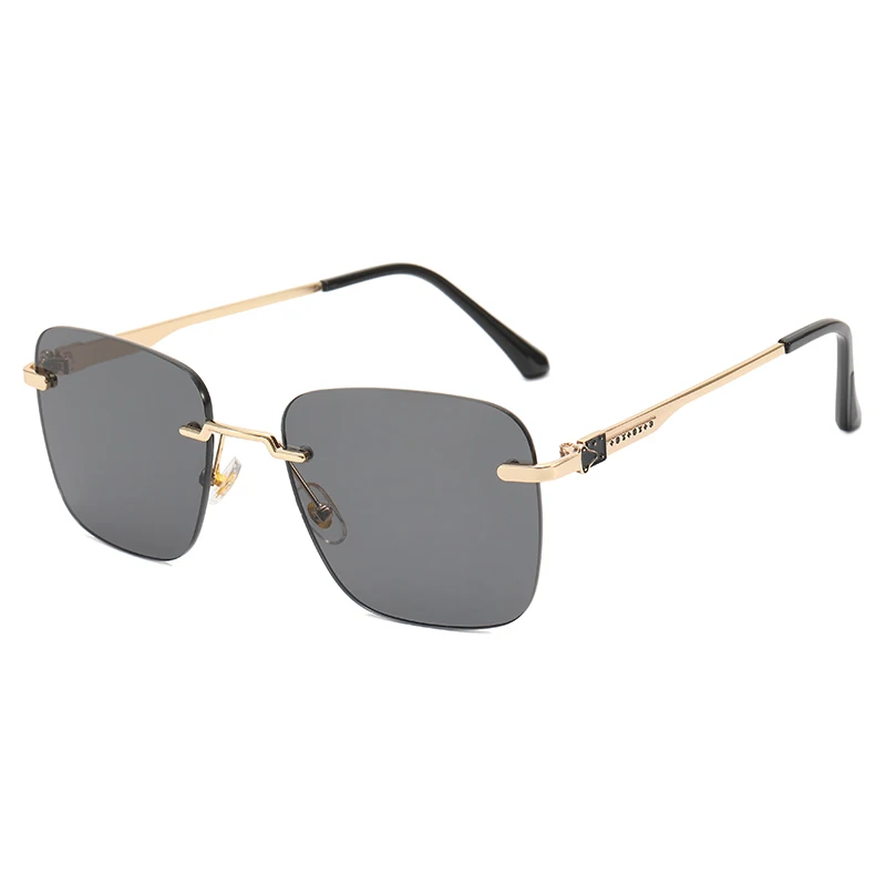 

Finewell Best Designer Manufacturer Colorful Mirror lens Custom fashion rectangle sunglasses women rimless square
