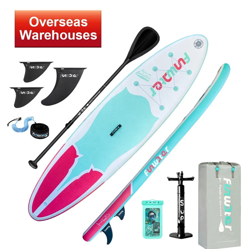 

FUNWATER Drop shipping paddle board inflatable standup custom inflatable sup board surfing stand up surfboard