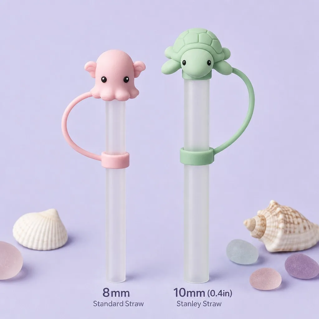 8mm Standard Straw vs 10mm Stanley Straw Size Compatibility for Octopus and Sea Turtle
