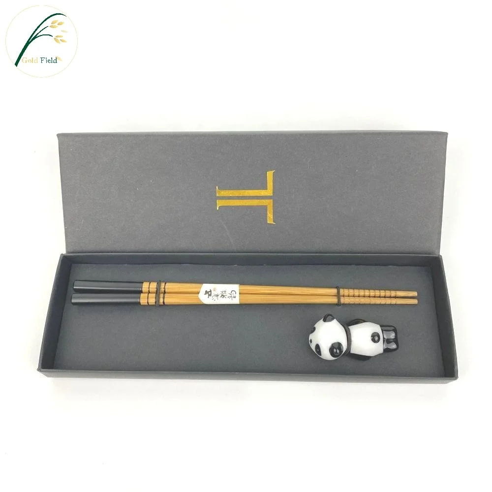 

Environmental Protection Reusable New 2 Pairs Of Chopsticks Rest Gift Box Set Chinese Gifts Wooden Chopsticks, Black or white