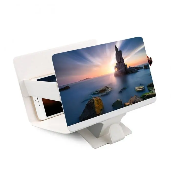 

Free Shipping 1 Sample OK Colorful Folding Design 3D Mobile Phone Screen Amplifier with Desk Holder Custom Accept