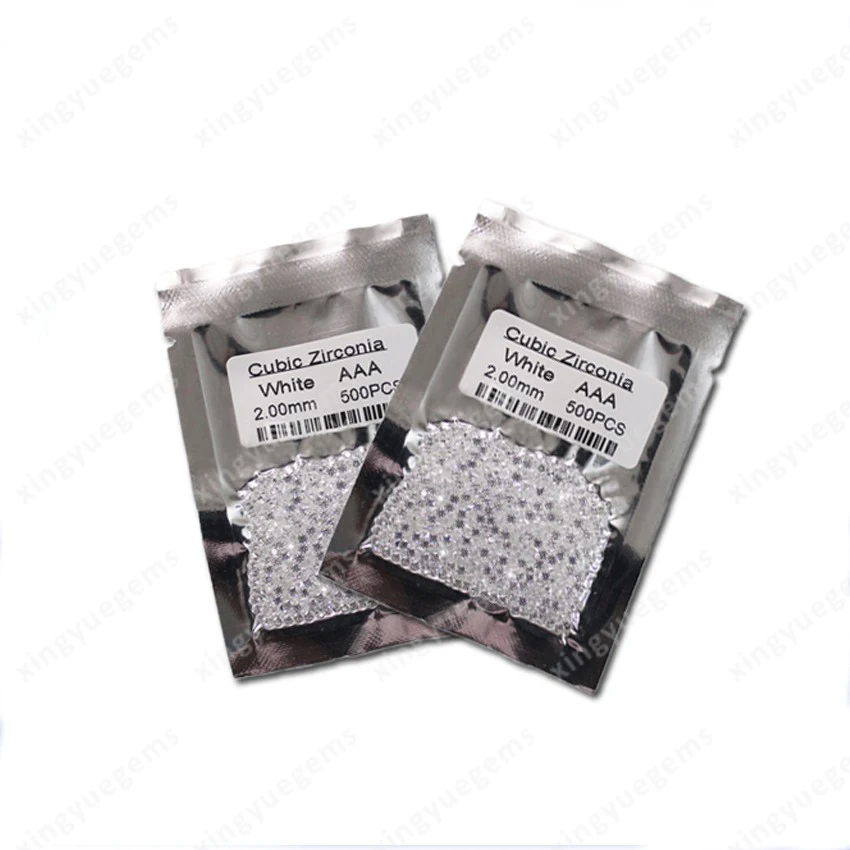Small Size Loose Cubic Zirconia 1mm to 3mm European Machine Cut  Cubic Zirconia in Different Color Price Per Bag
