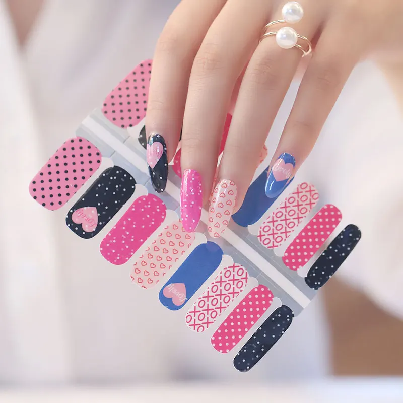 

Valentine's Day nail art design declare sweet heart nail polish strips stickers nail wraps