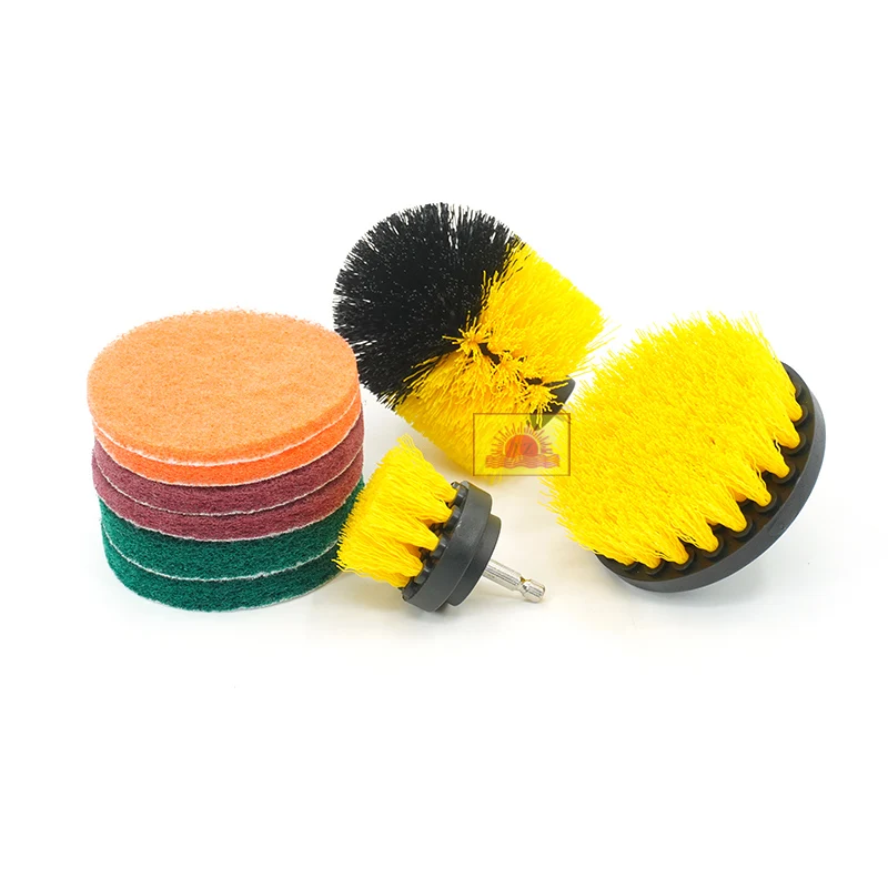 

9pcs Tianzhu Wholesale Drill Cleaning Brush Attachment Kit Power Scrubber Brushes for Cleaning Drill, Black/white/blue/green/red/yellow or customized