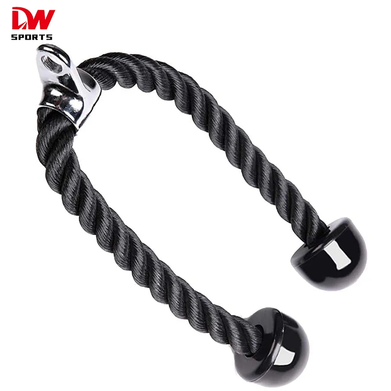 

DW SPORTS Factory Wholesale Home Gym Tricep Rope Cable Attachments for Lat Pull Down, Black