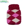 Diamond pattern knitted cover gel reusable hand warmer