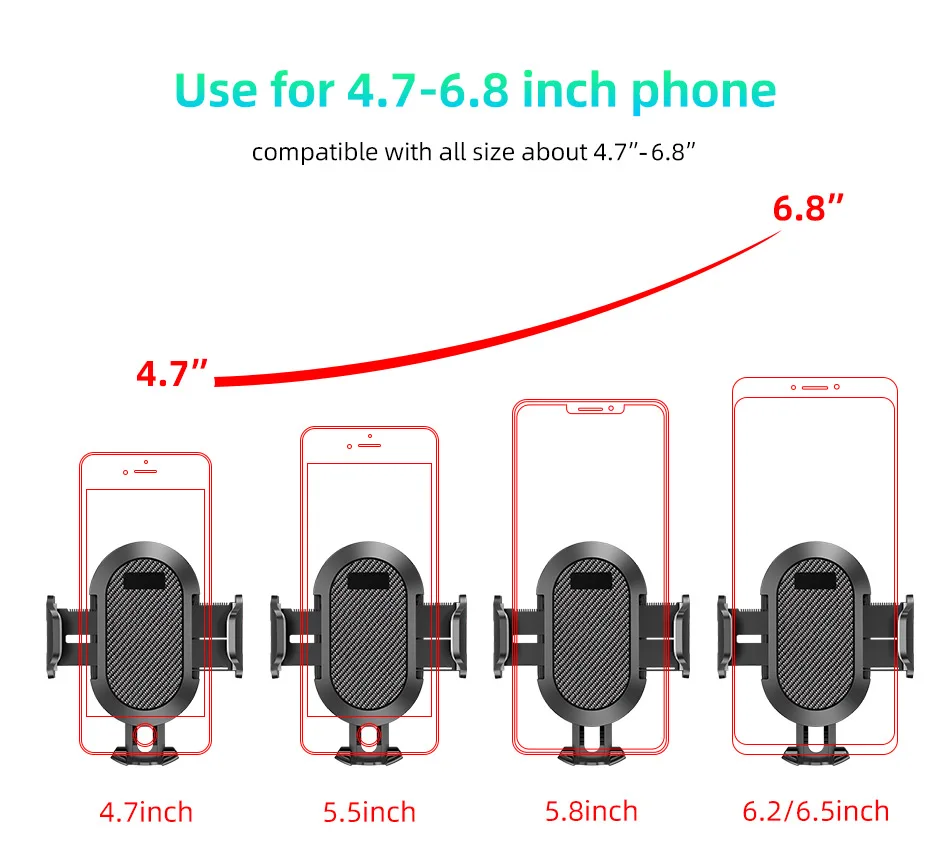 

Hot universal fit strong mobile phone holder expansion Suction in Car dashboard stand mobile phone no charging holder phone clap, Black, gray, red