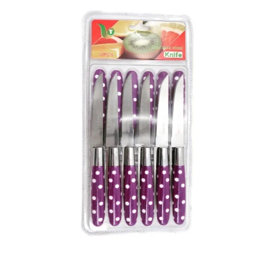 

Colorful kitchen 6 pcs fruit and vegetable carving knife set