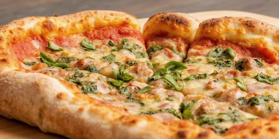 Microscopic view of oregano essential oils interacting with pizza ingredients