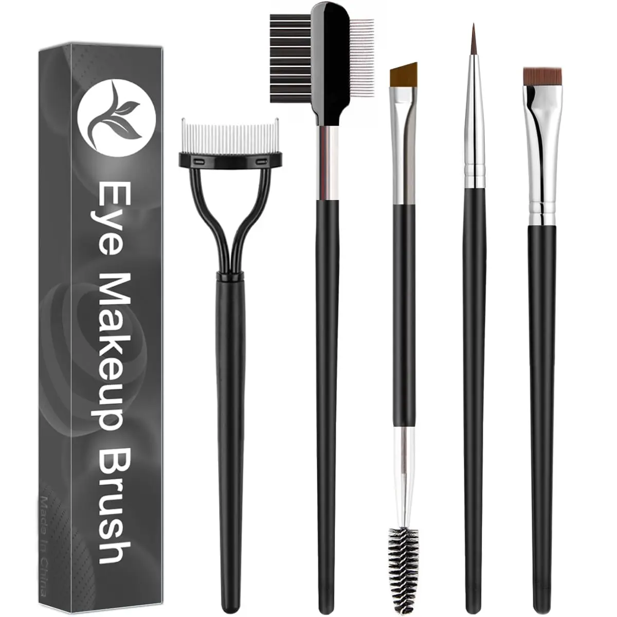 

Eye Makeup Tool Kit Eyebrow Eyeliner Brush Eyelash Separator Brow Comb Lash Spoolie Brush Steel Mascara Makeup Brush Set
