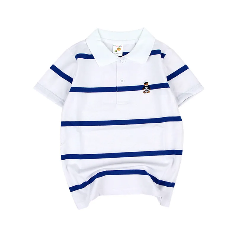 

high quality short sleeve baby kids boy polo t-shirt striped