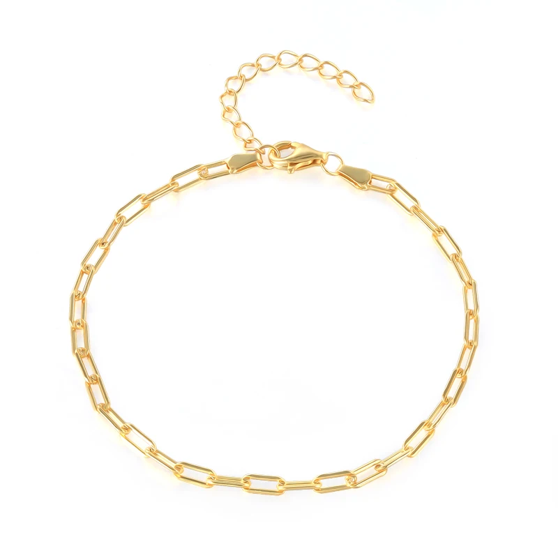 

S925 sterling silver bracelet ins paper clip bracelet for women