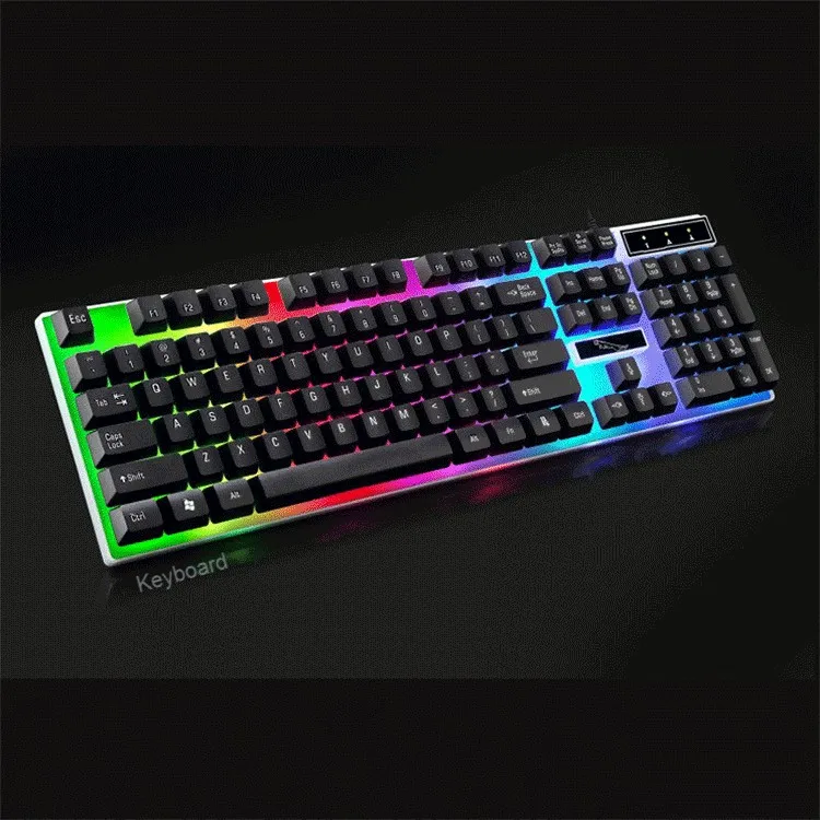 

Wholesale ZGB G21 104 Keys USB Wired Mechanical Feel Colorful Backlight Office Computer Keyboard Gaming Keyboard