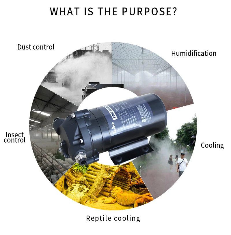 Fogging System Misting System For Mushroom Aeroponics 100pcs Nozzles Mist Cooling System Brass