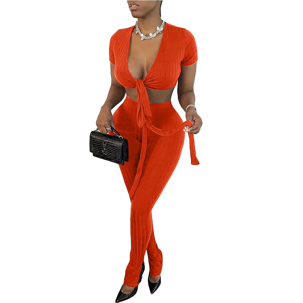 

2021 Women Clothing Two Piece Set Outfits Women Short Sets 2 Piece Set Sexy Clothing Tracksuits Joggers Stacked Pants