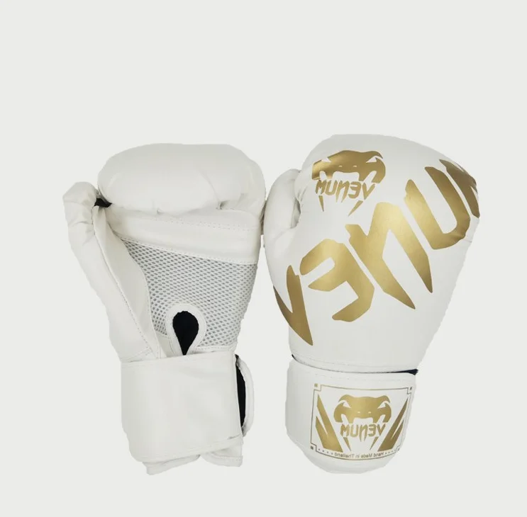 

Factory Custom Professional Lace PU Material Boxing Gloves, 5 colors