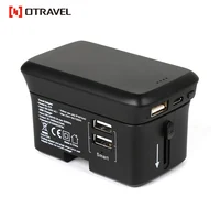 

New products 2019 universal wireless power bank with travel adapter