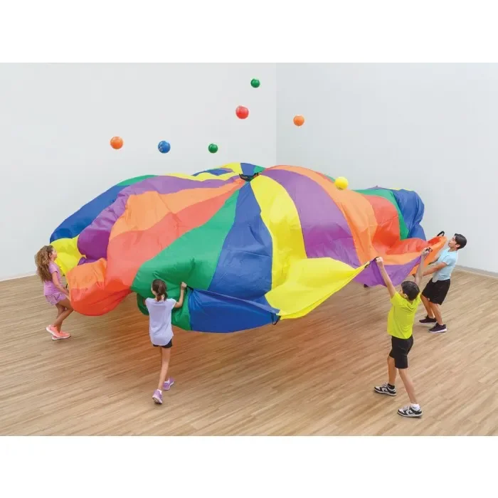 Giants rainbow 6FT Durable Parachute with 8 Handles for Children Elementary School Playground