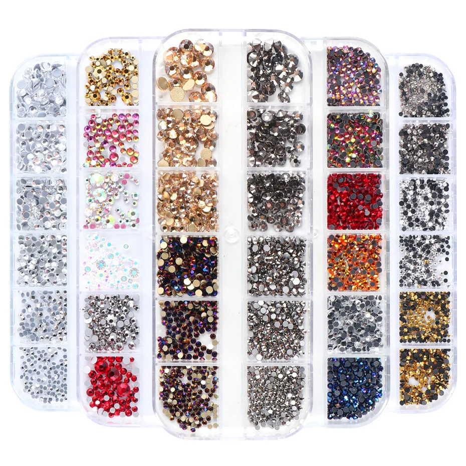 

Luminous 3mm Crystal Colorful Jelly Neon Rhinestones 3D Nail Art Decor Glitter Gems Stones Manicure DIY Flatback Beads