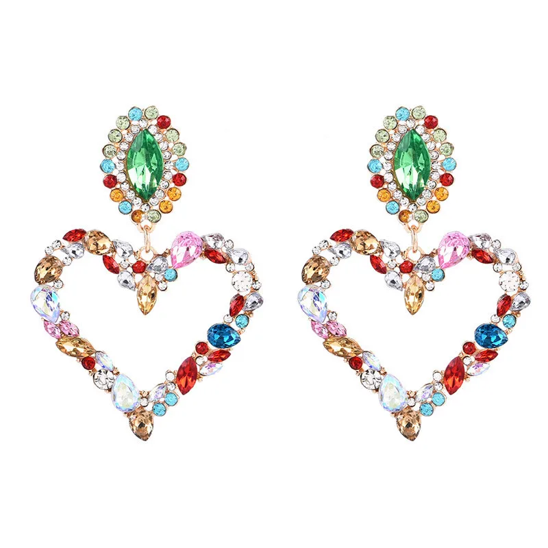 

Luxury fashion lady elegant gift Diamond Bridal Earrings tear Crystal Earrings