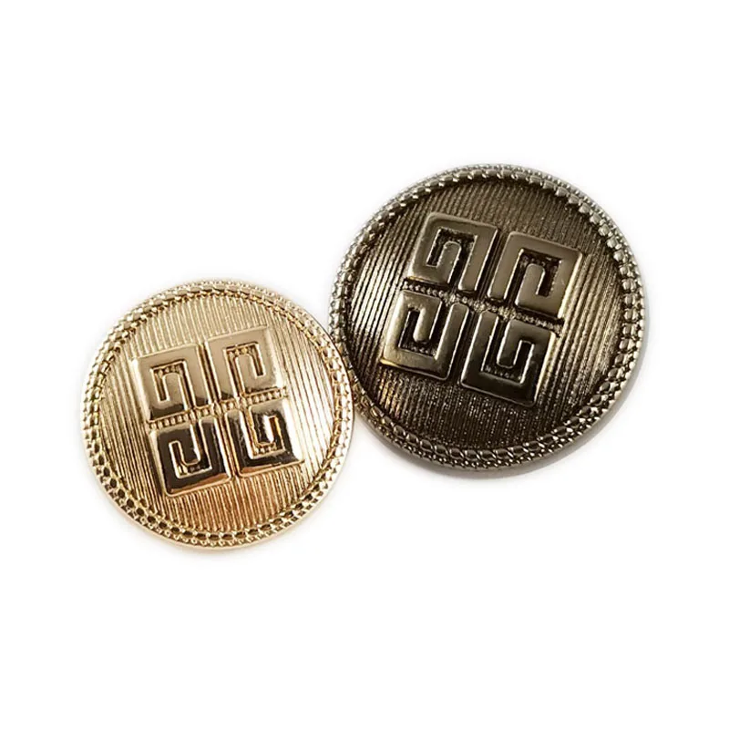 

High quality gold 20mm 23mm plating +enamel gold metal shank clothing garment accessories button for clothing, Gold,silver,black